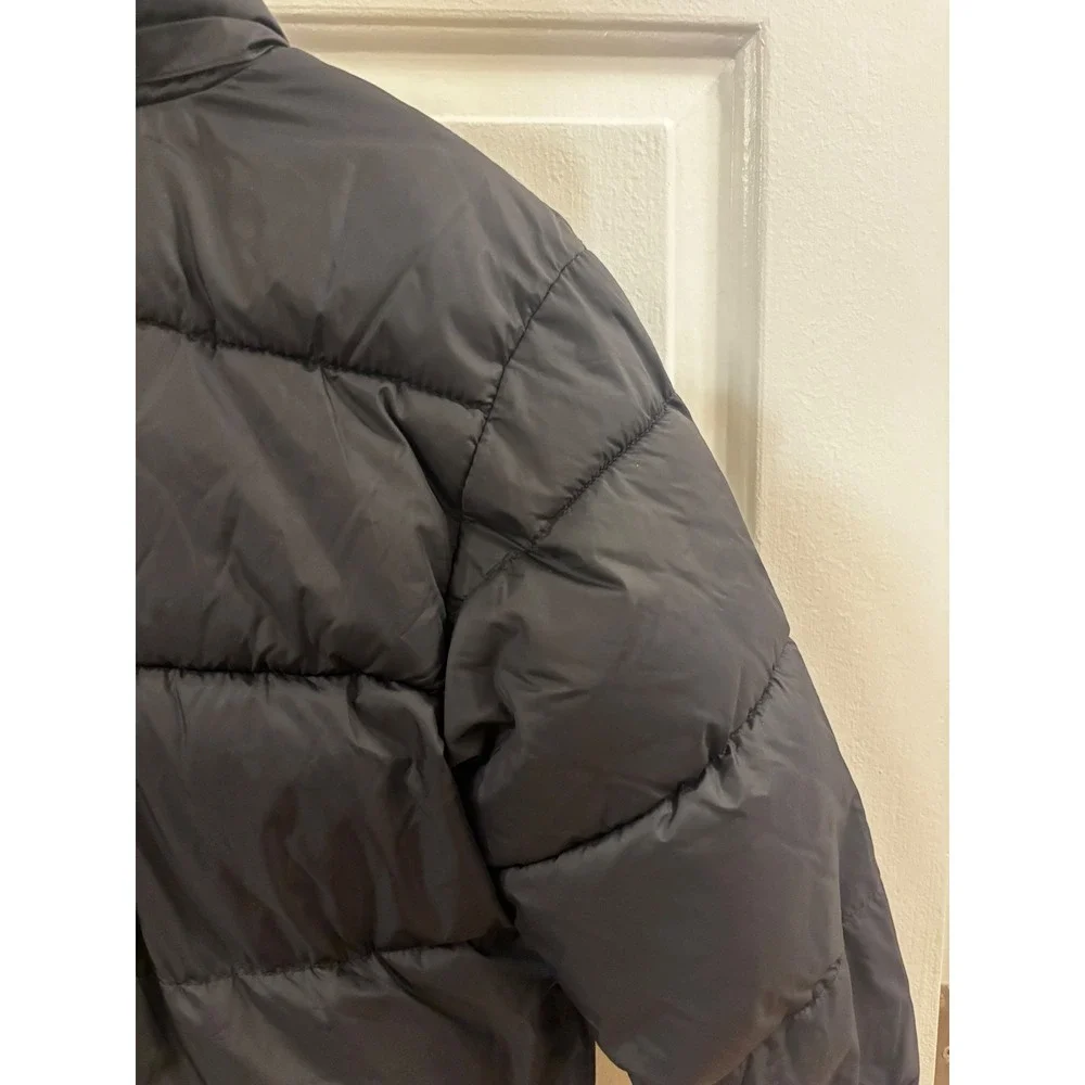 Gap Kids Black Puffer Jacket Blue Zip Fleece Lined Size S Small Outerwear